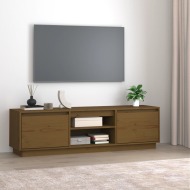 vidaXL TV stolík medovo-hnedý 140x35x40 cm masívna borovica - cena, srovnání