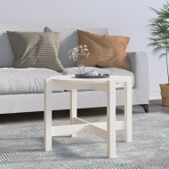 vidaXL Konferenčný stolík biely Ø 62,5x45 cm borovicový masív - cena, srovnání