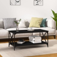 vidaXL Konferenčný stolík čierny 100x50x45cm spracované drevo a železo - cena, srovnání