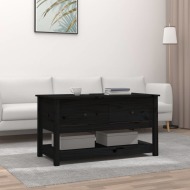 vidaXL Konferenčný stolík čierny 102x49x55 cm borovicový masív - cena, srovnání