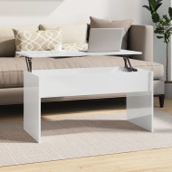 vidaXL Konferenčný stolík lesklý biely 102x50,5x52,5 cm sprac. drevo - cena, srovnání