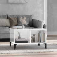 vidaXL Konferenčný stolík lesklý biely 60x50x36,5 cm spracované drevo - cena, srovnání
