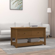 vidaXL Konferenčný stolík medovo-hnedý 102x49x55 cm borovicový masív - cena, srovnání