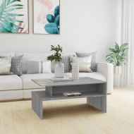 vidaXL Konferenčný stolík sivá sonoma 90x50x42,5 cm spracované drevo - cena, srovnání