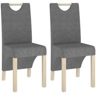 Shumee  Jedálenské stoličky 2 ks svetlosivé textil, 336959 - cena, srovnání