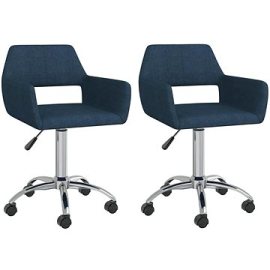 Shumee  Otočné jedálenské stoličky 2 ks modré textil, 330324