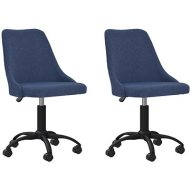 Shumee  Otočné jedálenské stoličky 2 ks modré textil, 330884 - cena, srovnání