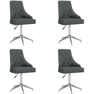 Shumee  Otočné jedálenské stoličky 4 ks tmavosivé textil, 3093038 - cena, srovnání