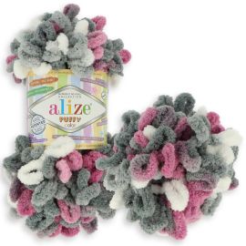 Alizé Puffy Color 6070 ružovo šedá 100 g 9 m