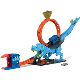 Mattel Hot Wheels City Slučka s pažravým T-Rexom