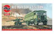 Airfix Classic Kit VINTAGE military A01314V - AEC Matador & 5.5" Gun - cena, srovnání