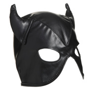 Master Series Dungeon Demon Bondage Mask with Horns - cena, srovnání