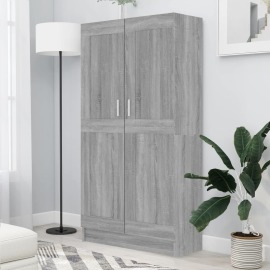 vidaXL Regál Grey Sonoma 82,5x30,5x150 cm odvodený výrobok z dreva