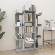 vidaXL Regál Grey Sonoma 86x25,5x140 cm odvodený výrobok z dreva - cena, srovnání