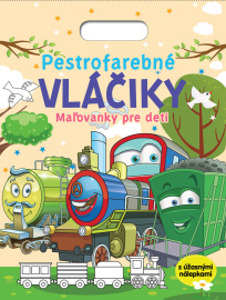 Pestrofarebné vláčiky - Maľovanky pre deti