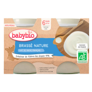 Babybio Brassé z francúzskeho mlieka natur 2x130g - cena, srovnání