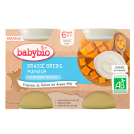 Babybio Brassé z ovčieho mlieka mango 2x130g - cena, srovnání