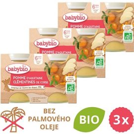 Babybio Jablko s klementínkami 3x 2x130g