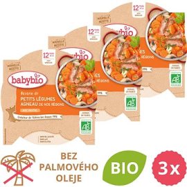 Babybio Dusená zelenina s jahňacím mäsom 3x230g