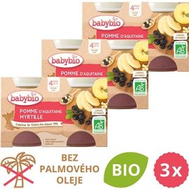 Babybio Jablko a čučoriedky 3x 2x130g