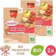Babybio Jablko, jahoda a vanilka 2x 4x90g - cena, srovnání