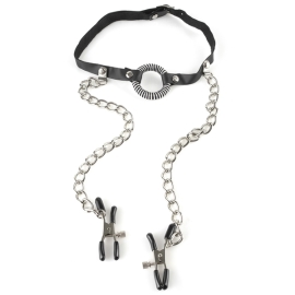 Fetish Fantasy O-Ring Gag Nipple Clamps