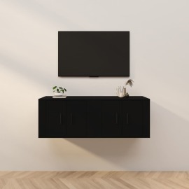 vidaXL Nástenné TV skrinky 2 ks čierne 57x34,5x40 cm