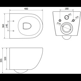 Mexen WC set Felix 6853322XX85