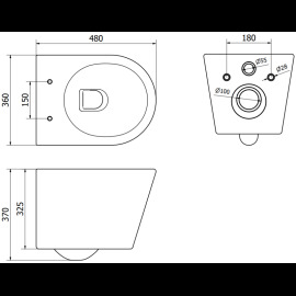 Mexen WC set Felix 6853372XX85