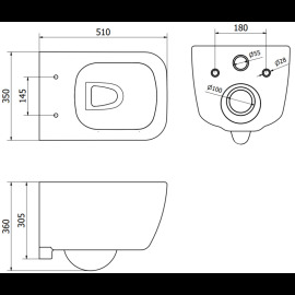 Mexen WC set Felix 6853368XX00