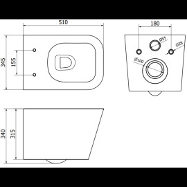 Mexen WC set Felix 6853385XX00