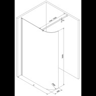 Mexen Kioto sprchová zástena 80x200cm 800-080-101-60-06 - cena, srovnání