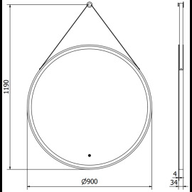 Mexen zrkadlo Reni 90cm