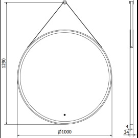 Mexen zrkadlo Reni 100cm