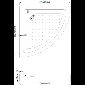 Mexen Rio sprchový kút 90x90cm 863-090-090-50-30-4710