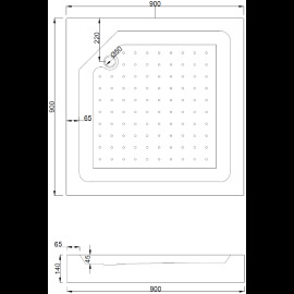 Mexen Rio sprchový kút 90x90cm 860-090-090-01-30-4510