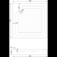 Mexen Rio sprchový kút 90x90cm 860-090-090-01-30-4510 - cena, srovnání