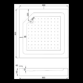 Mexen Rio sprchový kút 90x90cm 860-090-090-70-30-4510