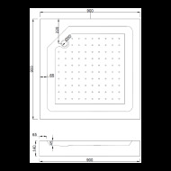 Mexen Rio sprchový kút 90x90cm 860-090-090-50-20-4510 - cena, srovnání