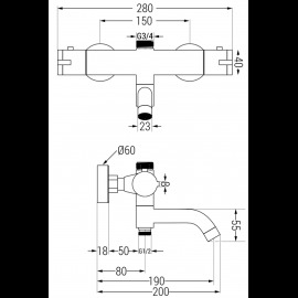 Mexen Kai 77900-00 sprchová batéria