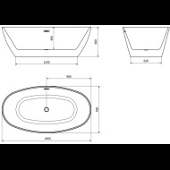 Mexen Eris vaňa 180x95cm 53441809500-B - cena, srovnání