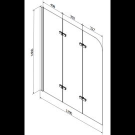 Mexen Cube vaňa 170x80cm 550517080X9012037000