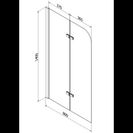 Mexen Cubik vaňa 150x70cm 550315070X9008020100