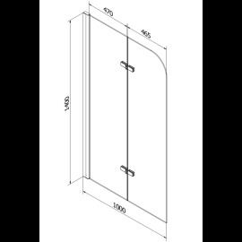 Mexen Vega vaňa 150x70cm 550115070X9010027000