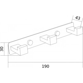 Mexen Trojitý háčik na ručník 709263-50
