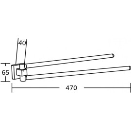 Mexen Rufo dvojitý otočný háčik na ručník 7050925-70