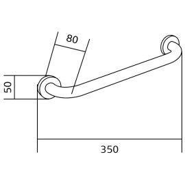 Mexen Nástenné zábradlie 30 cm 70101630-70