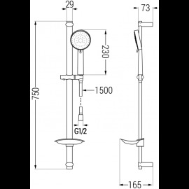 Mexen DB75 785754584-70 sprchový set