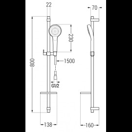 Mexen DQ05 785054581-00 sprchový set