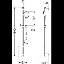 Mexen DQ75 785754581-70 sprchový set